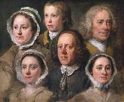 HOGARTH, William Heads of Six of Hogarth's Servants (mk08) USA oil painting reproduction